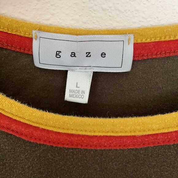 Womens Gaze Long Sleeve Shirt Green Size L - Picture 3 of 3